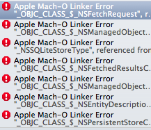 Apple Mach-O Linker Errorの一覧