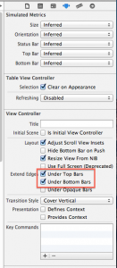 Extend Edges in Xcode